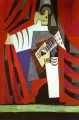 Polichinelle con guitarra ante el telón 1919 cubismo Pablo Picasso